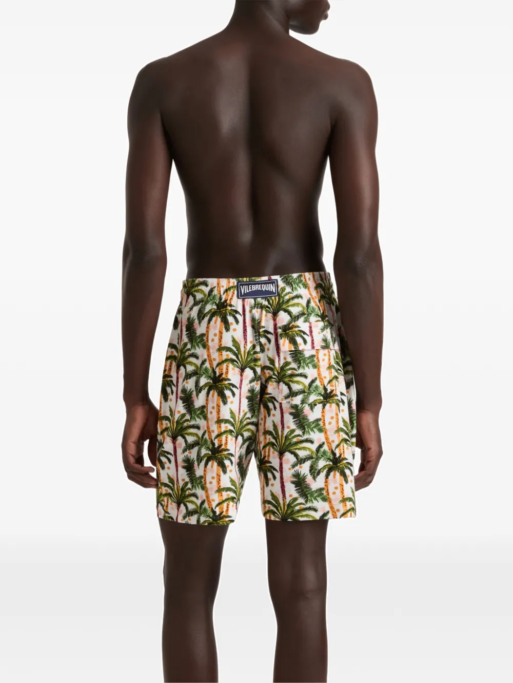 Vilebrequin Terry shorts met palmboom-print Wit