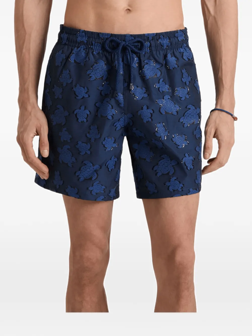Vilebrequin Ronde des tortues zwembroek met jacquard Blauw
