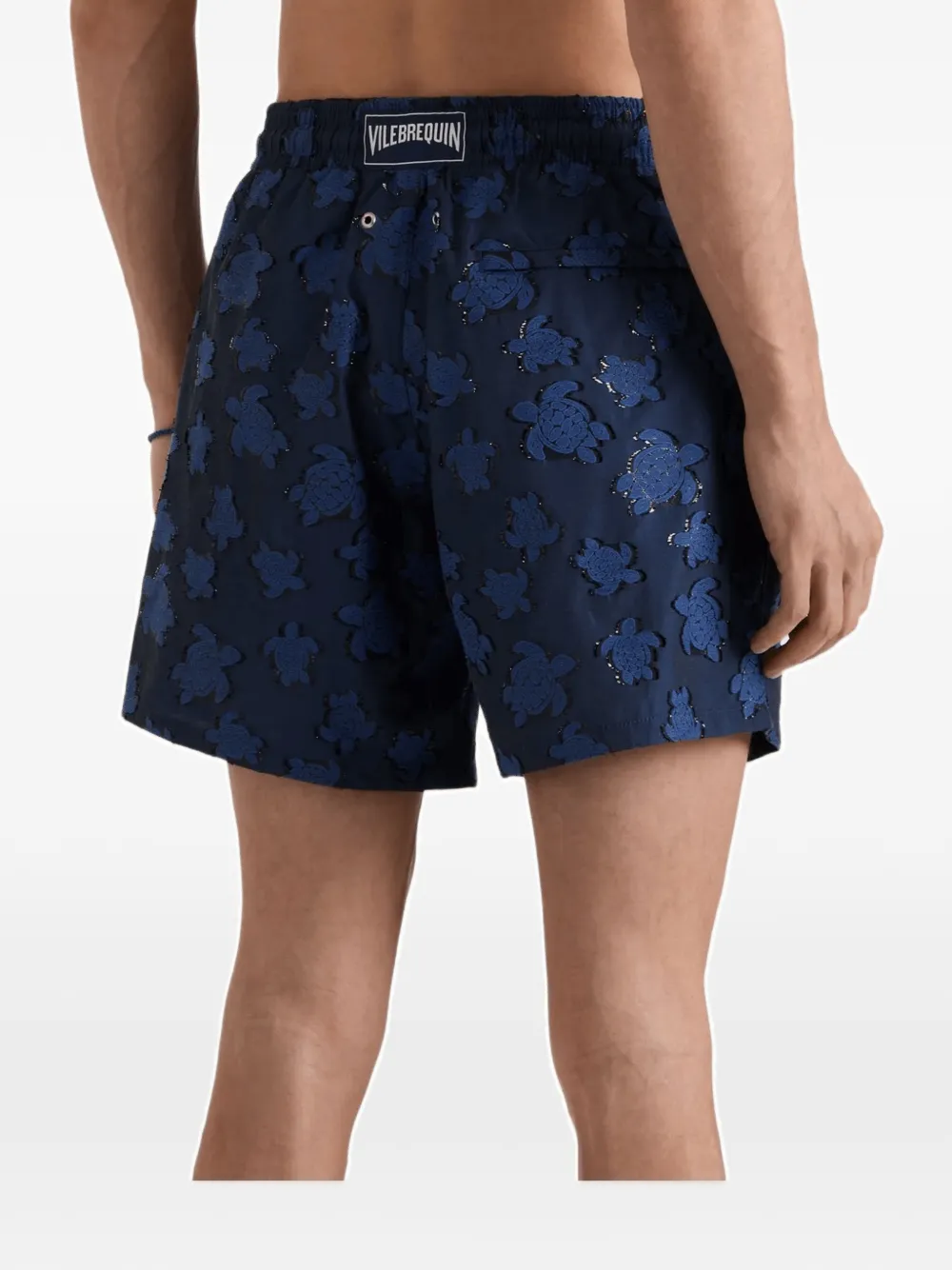 Vilebrequin Ronde des tortues zwembroek met jacquard Blauw