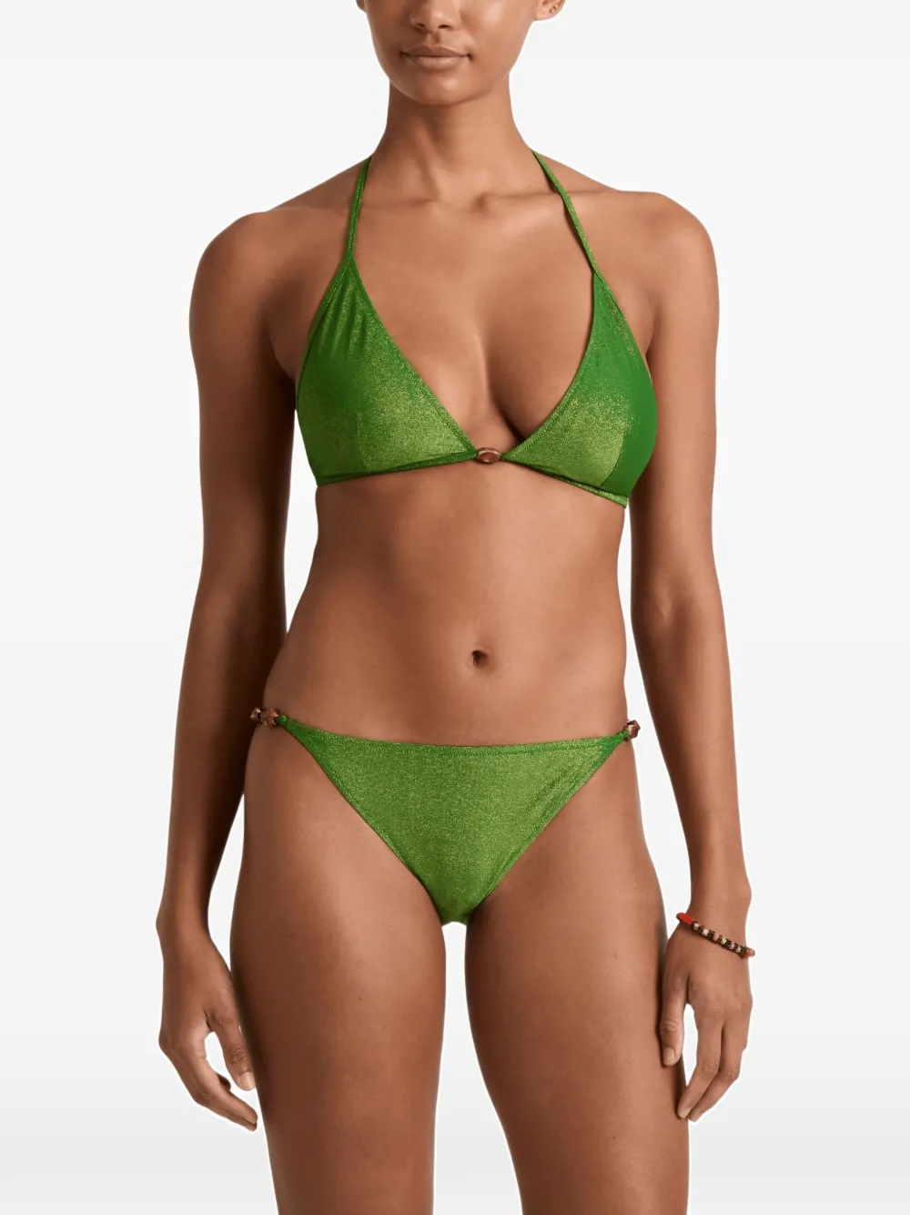 Vilebrequin Iriserende triangel bikinitop Groen