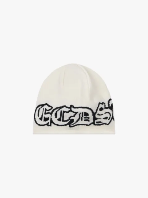 GCDS Gothic intarsia-knit beanie hat