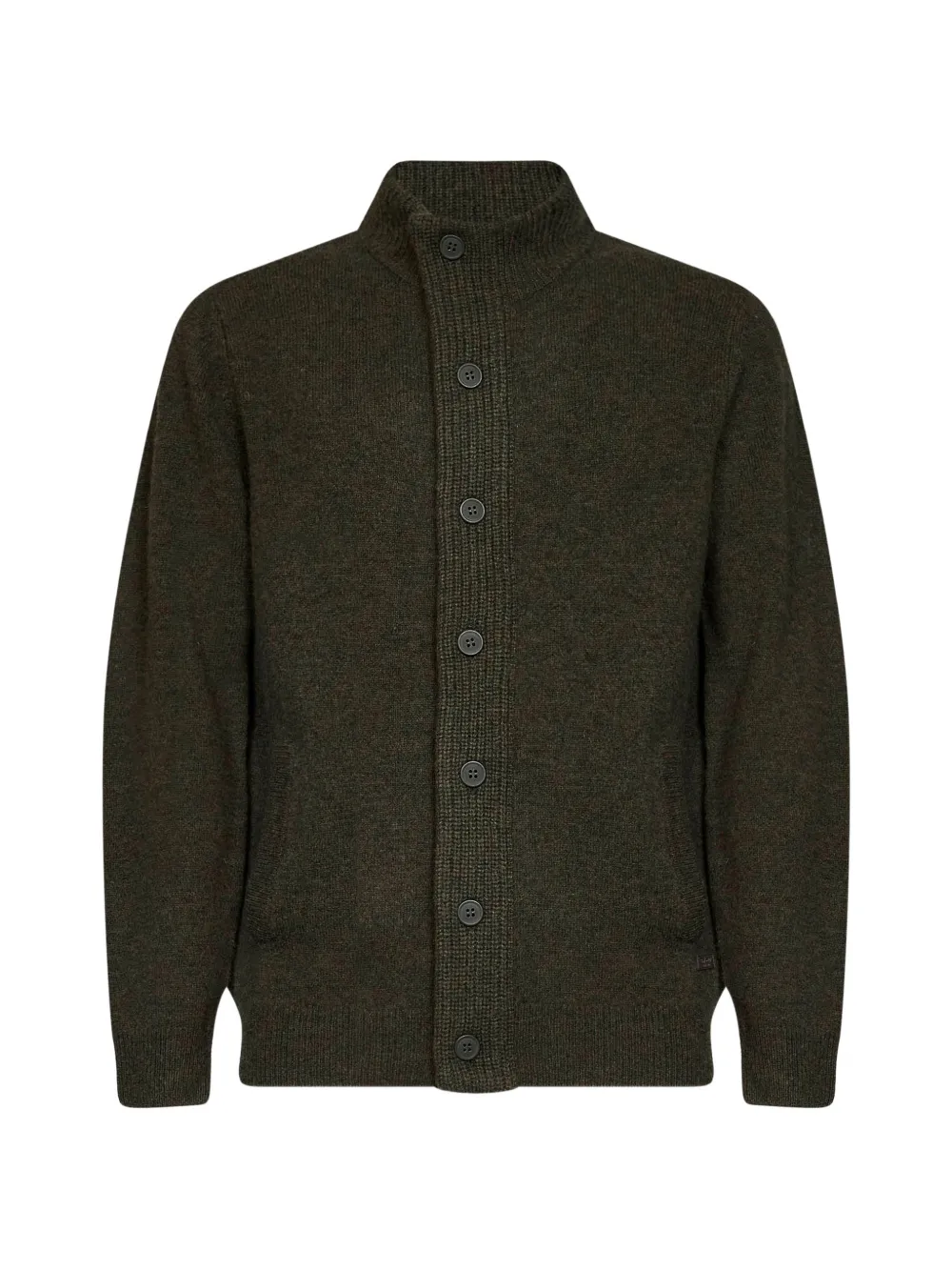 Barbour Essential patch-detail button-up cardigan - Vert Barbour Essential patch-detail button-up cardigan - Vert
