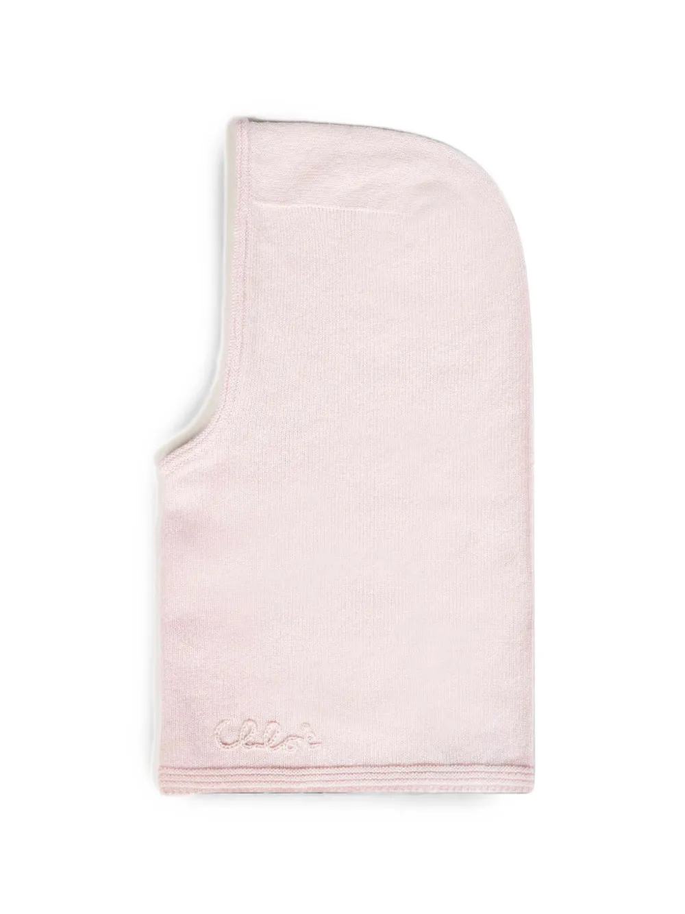 Chloé logo-embroidered knit balaclava - Rose Chloé logo-embroidered knit balaclava - Rose