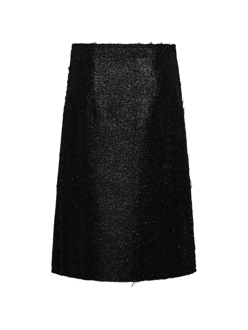 Gianluca Capannolo raw-edge midi skirt - Nero