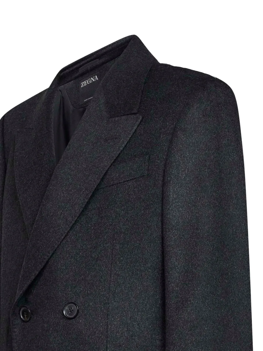 Zegna Mantel met dubbele rij knopen Zwart