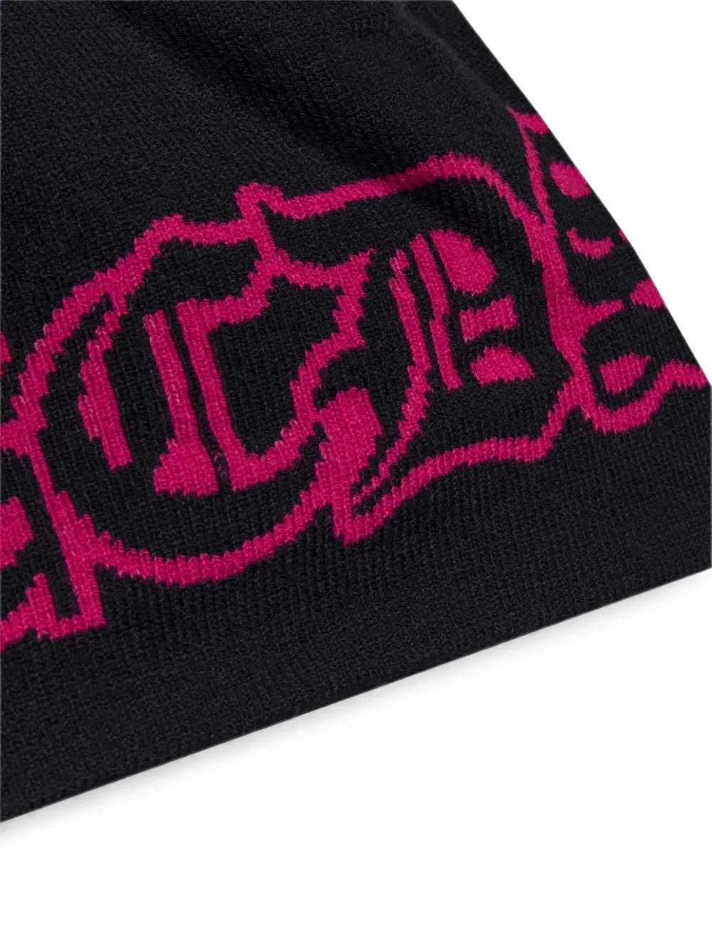 GCDS Gothic muts met logo-intarsia Zwart