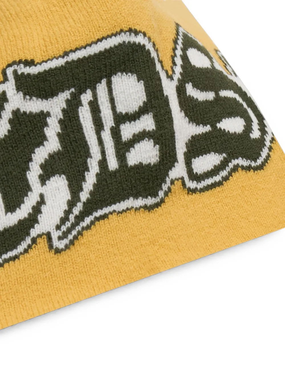 GCDS Gothic muts met logo-intarsia Geel