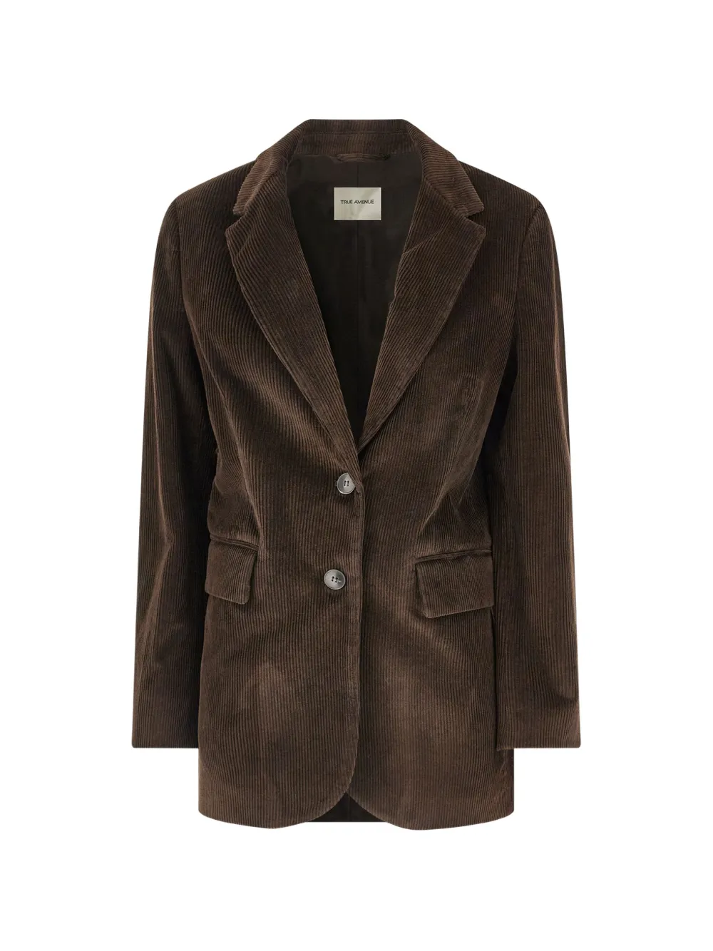 TRUE AVENUE ribbed velvet blazer - Braun