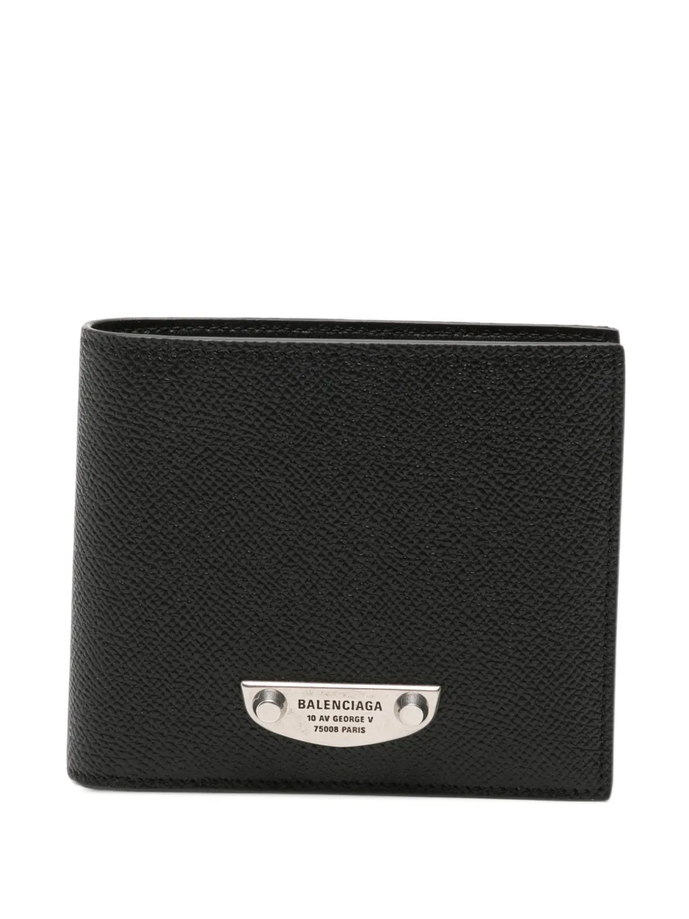 Balenciaga logo-plaque bifold wallet - Nero