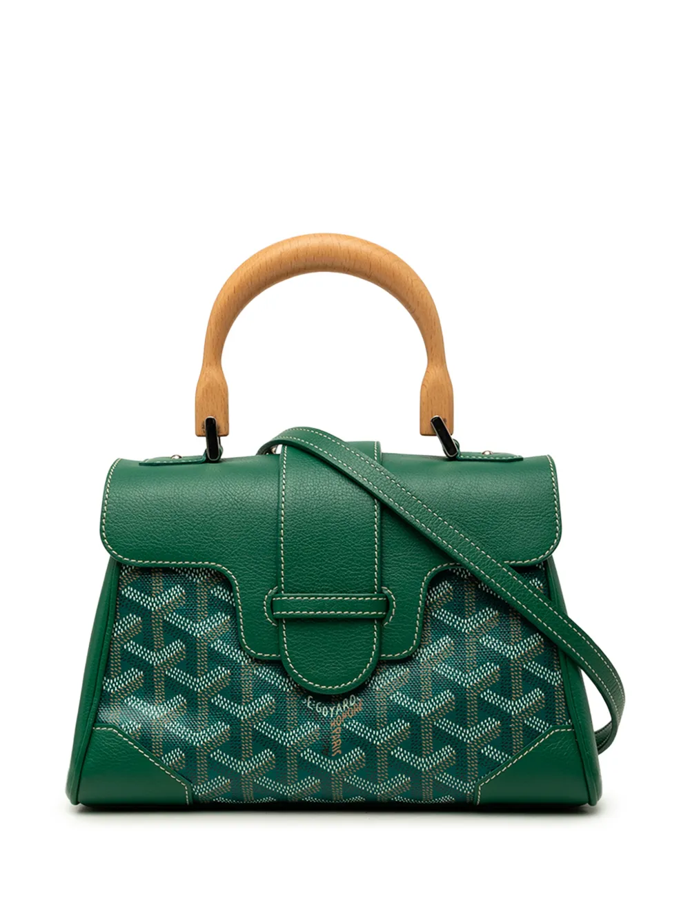 Goyard Pre-Owned mini sac à main Goyardine Saigon (2021) - Vert