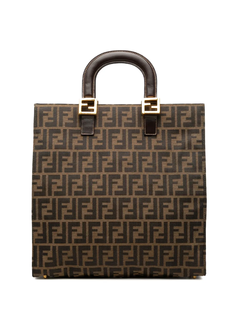 Fendi Pre-Owned sac à main Twins en toile (années 1900) - Marron