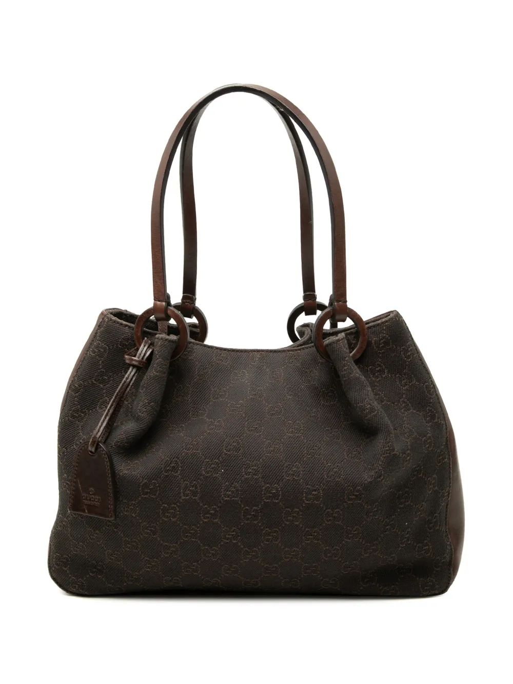 Gucci Pre-Owned 2000-2015 GG Denim shoulder bag - Marron