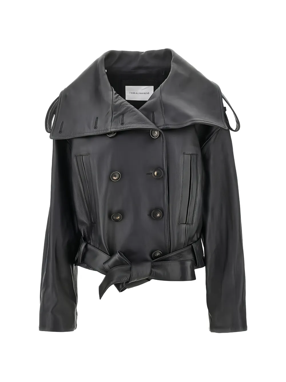 7 For All Mankind double-breasted belted jacket