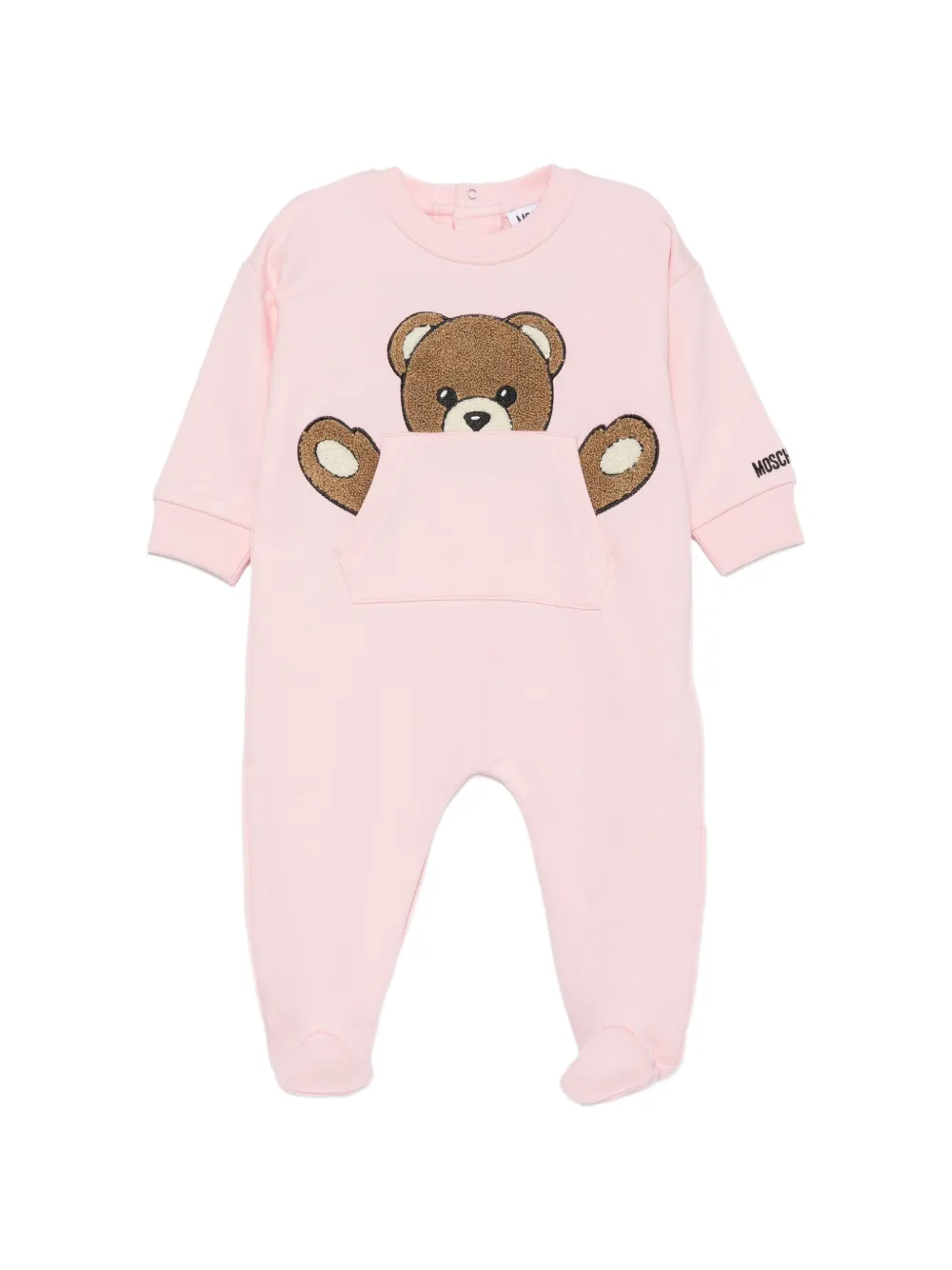 Moschino Kids combinaison à patch Teddy Bear - Rose Moschino Kids combinaison à patch Teddy Bear - Rose