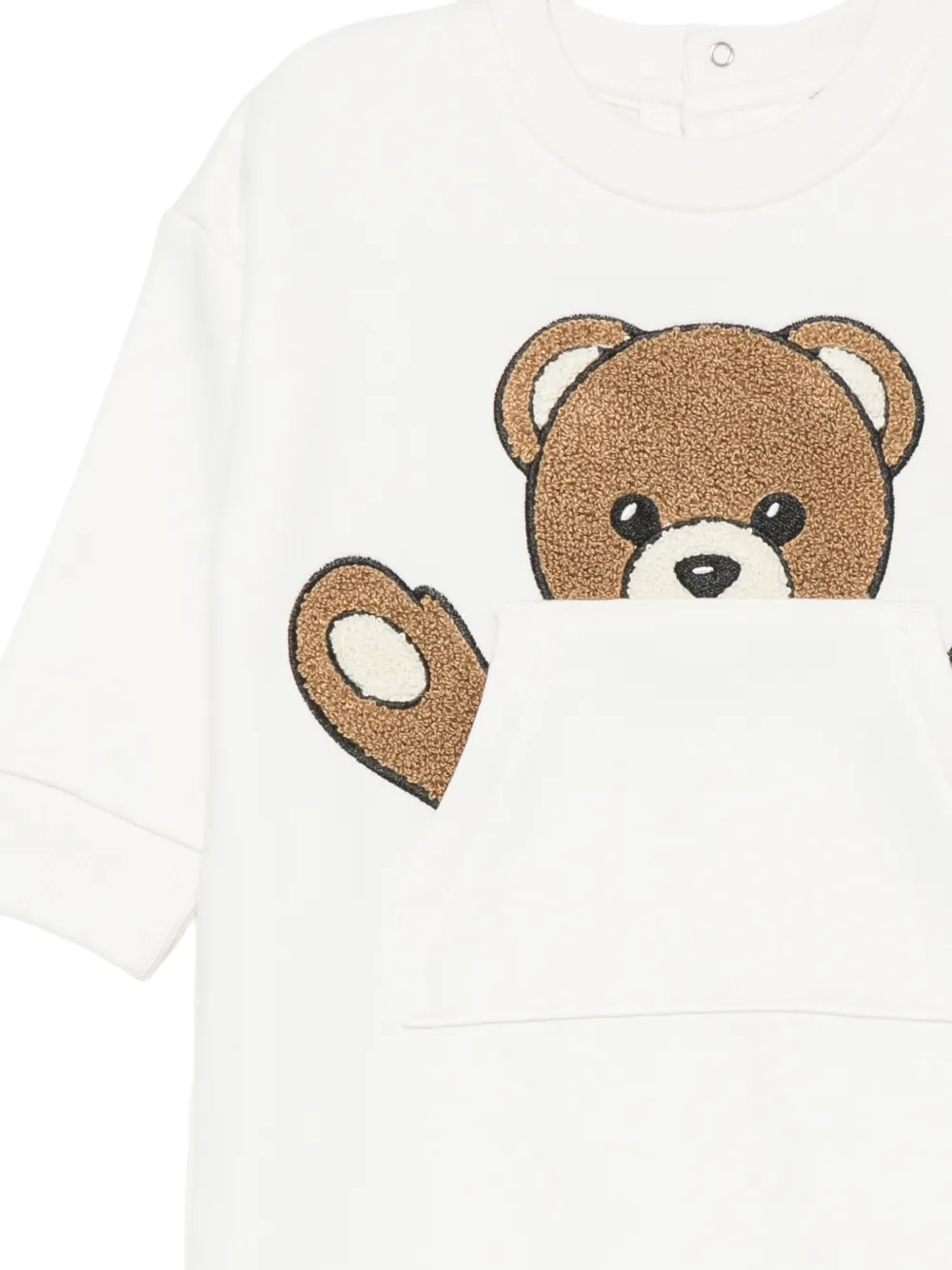Moschino Kids Teddy Bear onesie met patch Wit