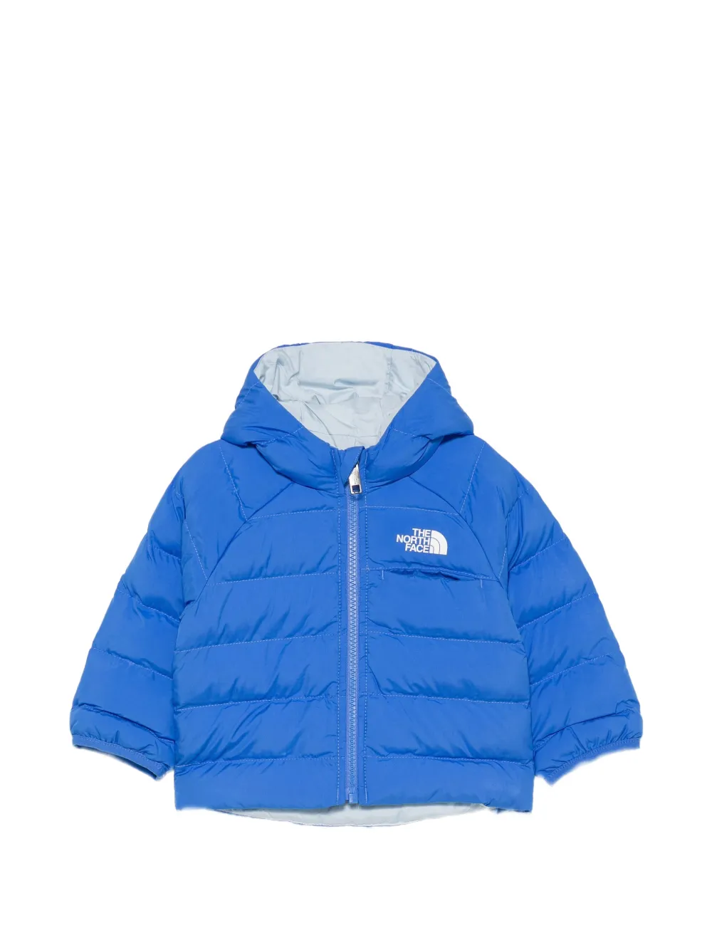 The North Face Kids quilted hooded jacket - Blu
