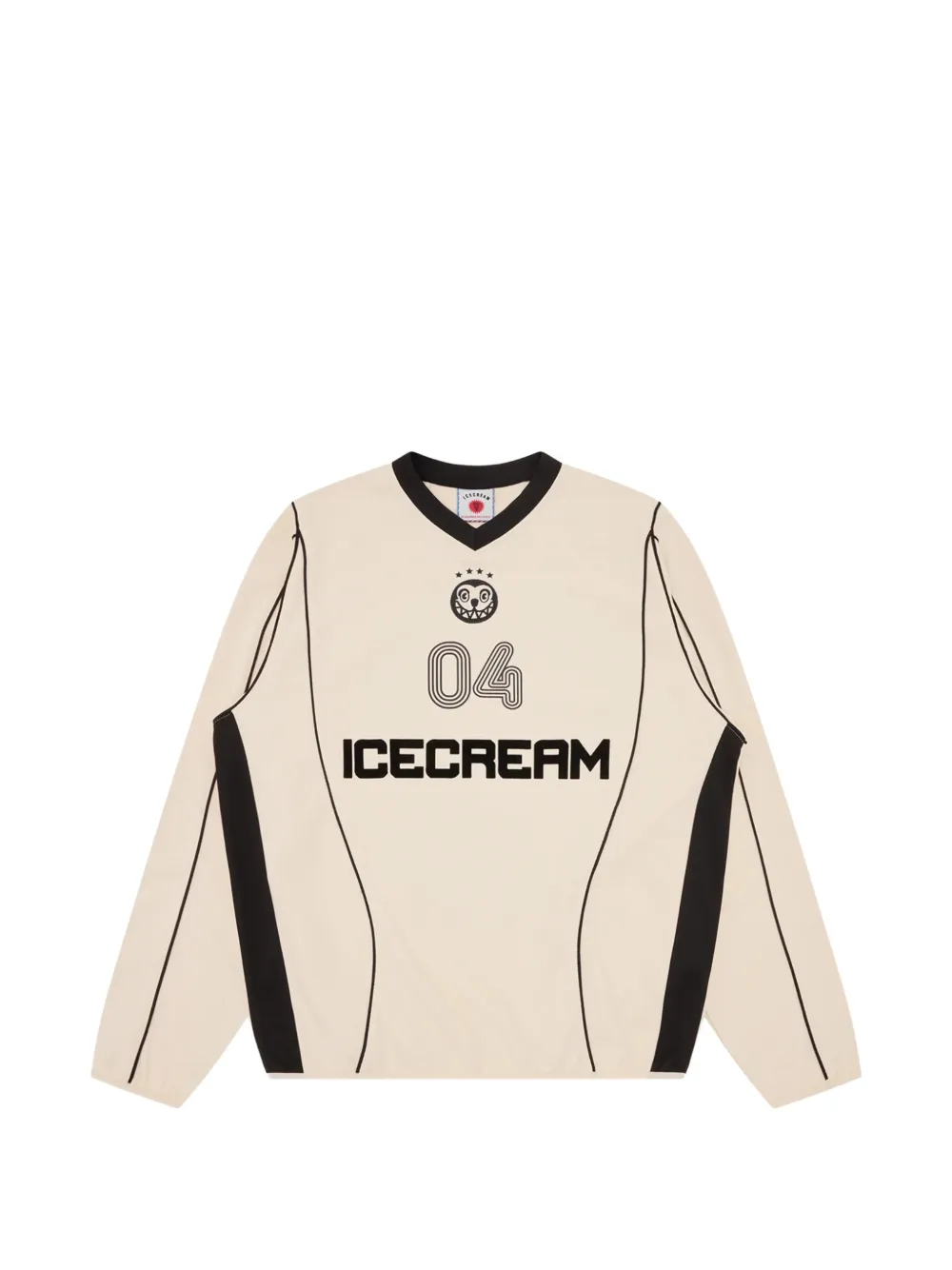 ICECREAM Training logo-print V-neck T-shirt - Tons neutres