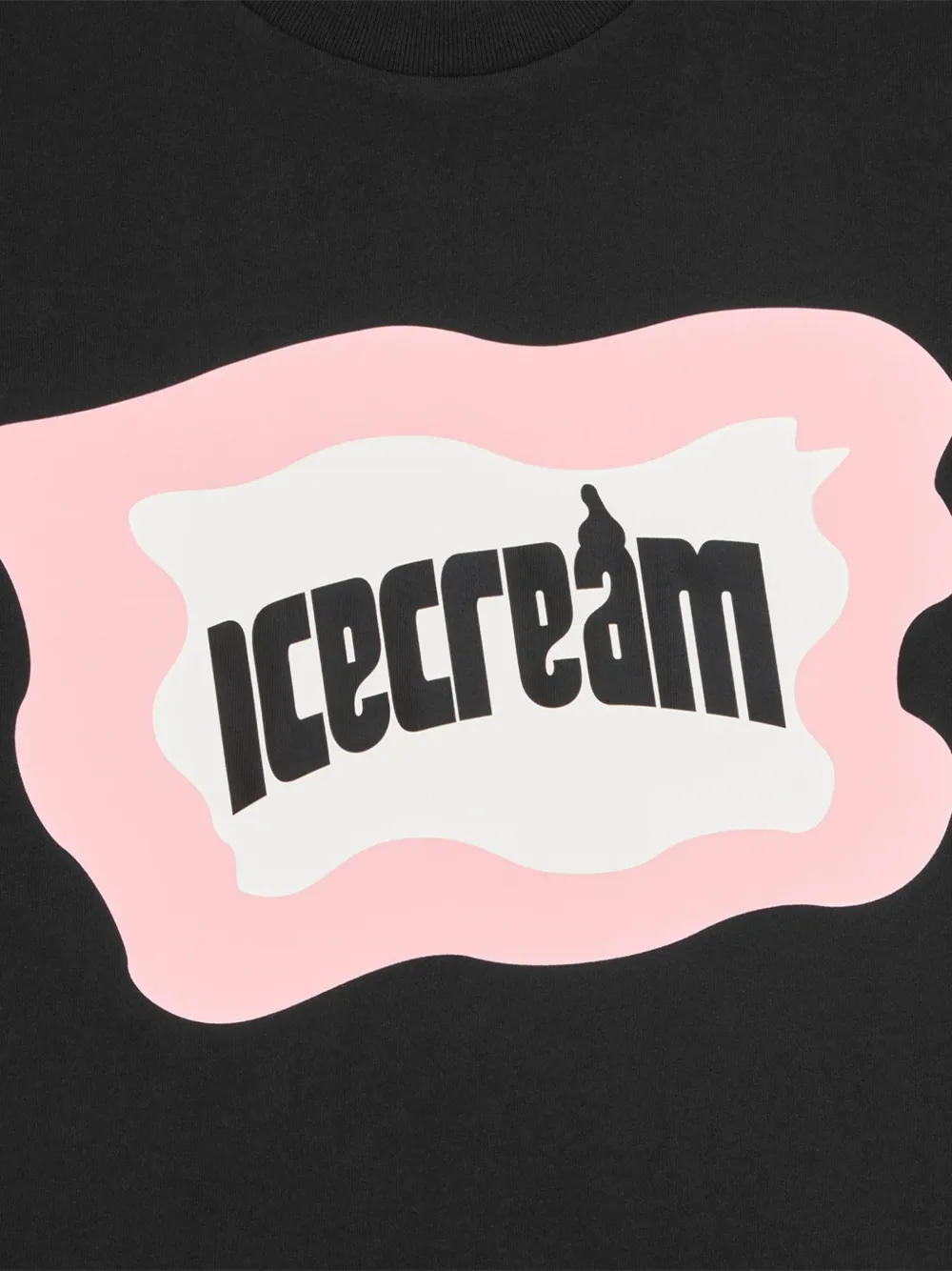 ICECREAM Katoenen T-shirt met logoprint Zwart