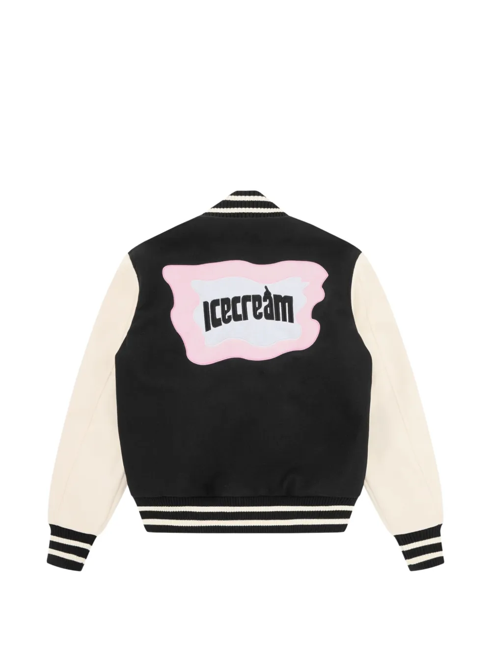 ICECREAM Bomberjack met logopatch Zwart