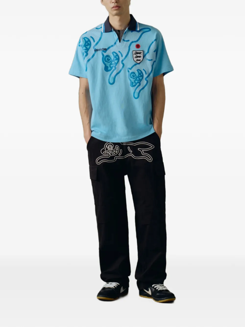 ICECREAM Running Dog poloshirt Blauw