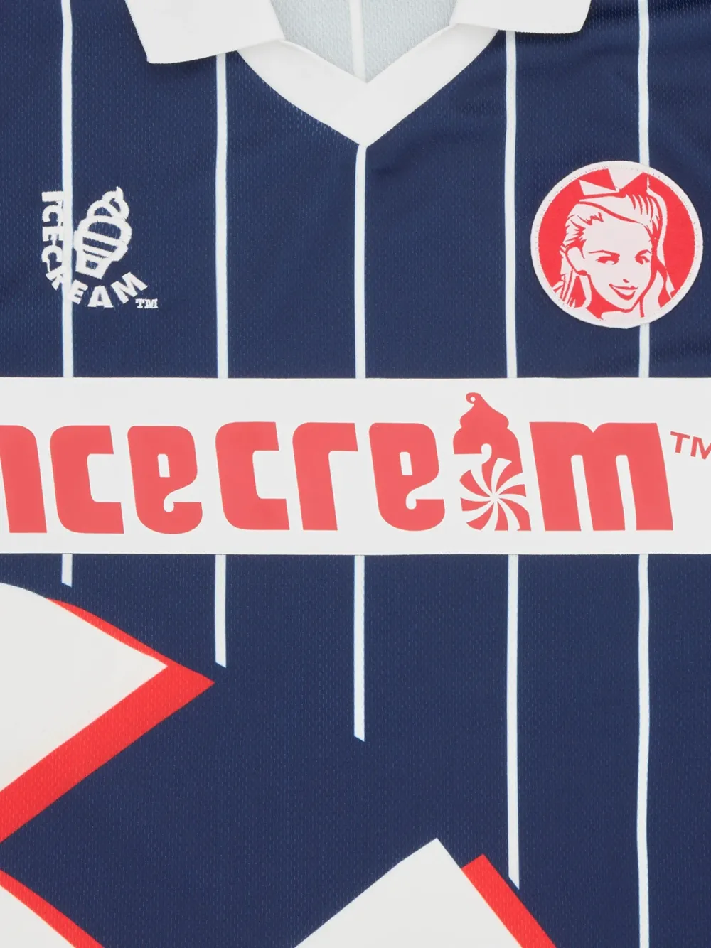 ICECREAM Gestreept en geruit T-shirt Blauw