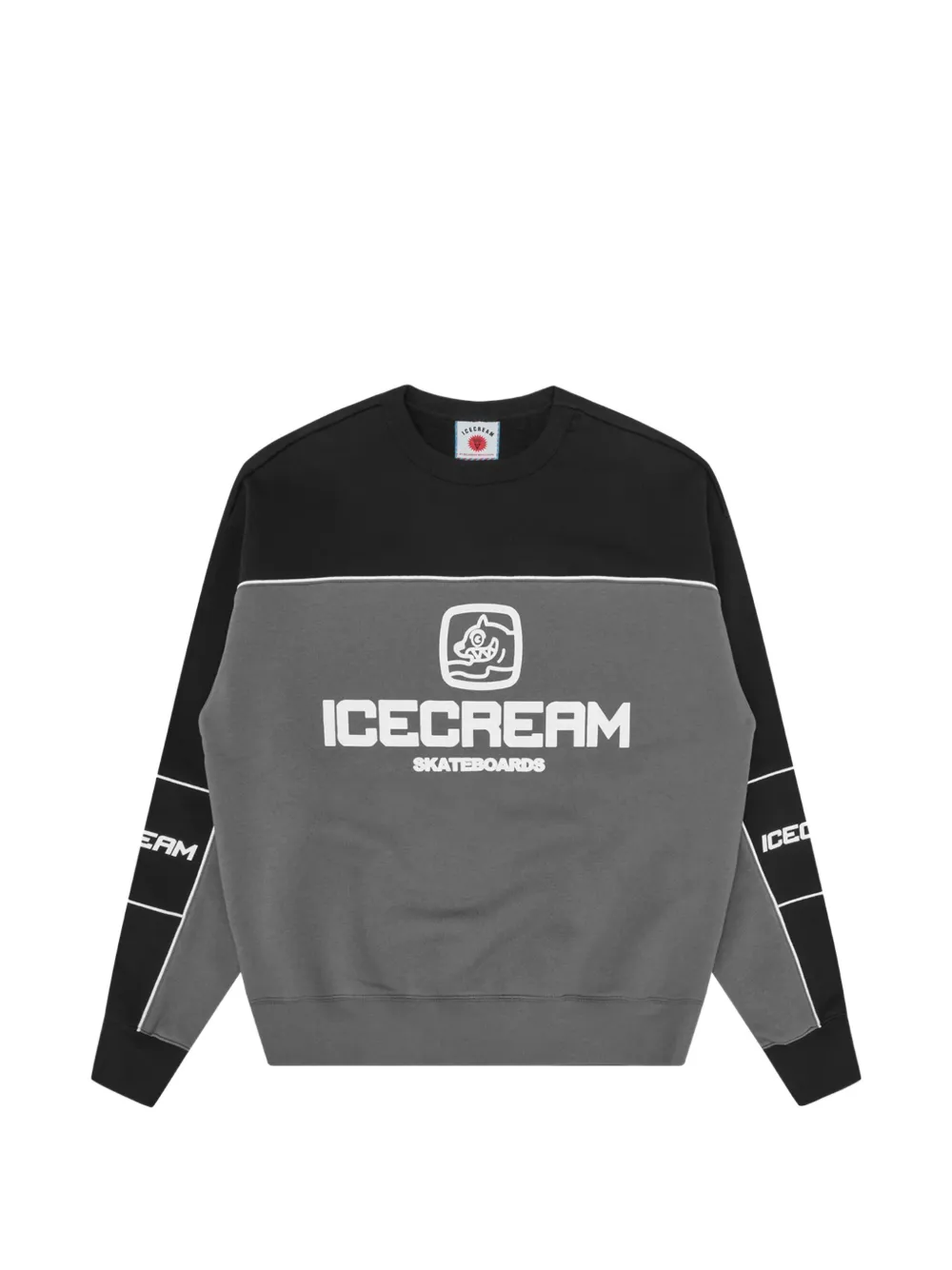 ICECREAM logo-print panelled sweater - Grigio