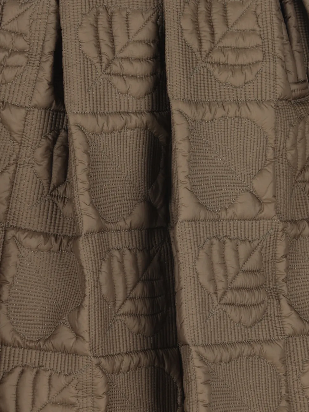 Moncler Grenoble leaf-quilted A-line midi skirt Bruin
