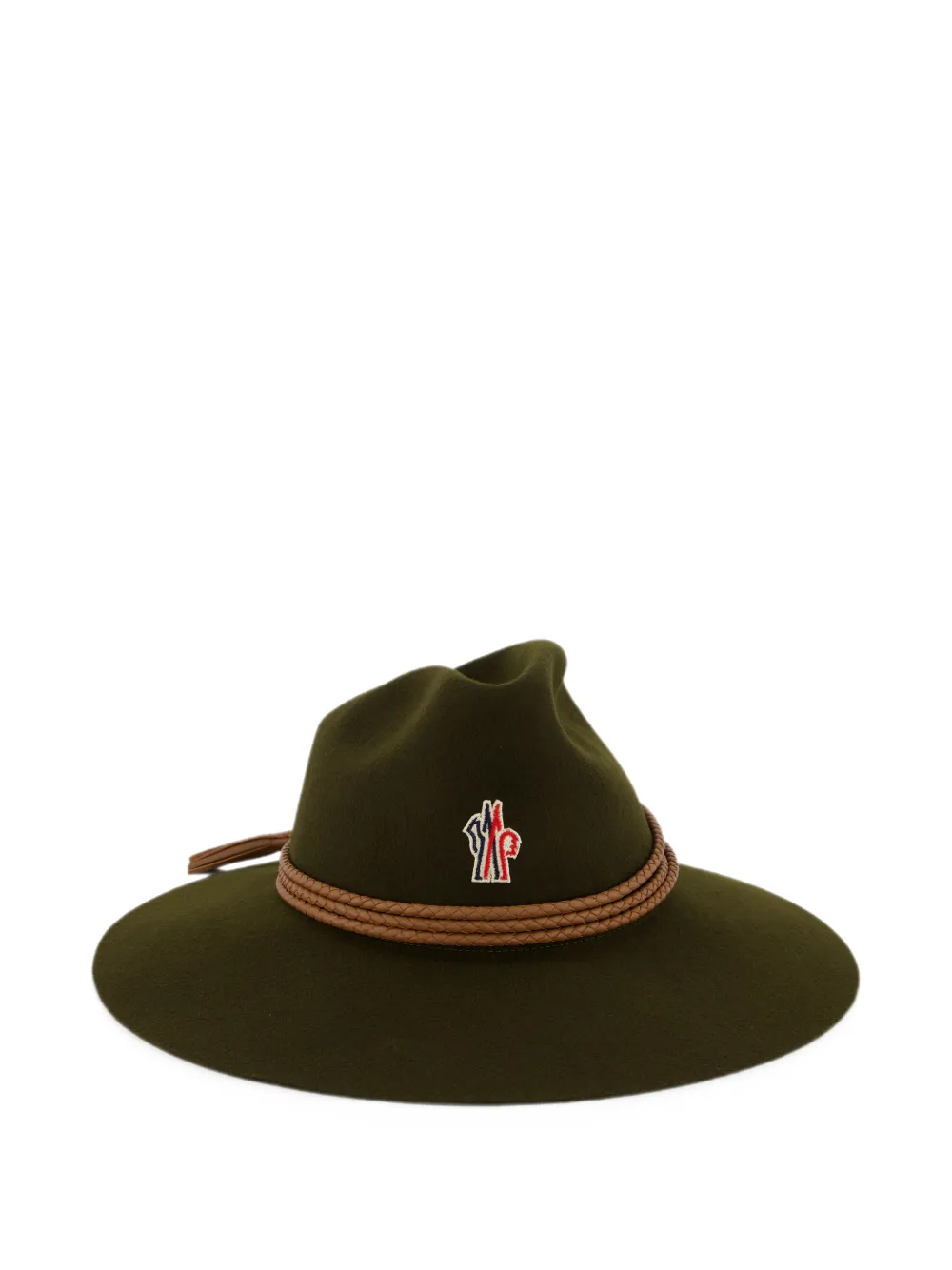 Moncler Grenoble logo-appliqué wide-brim hat Groen