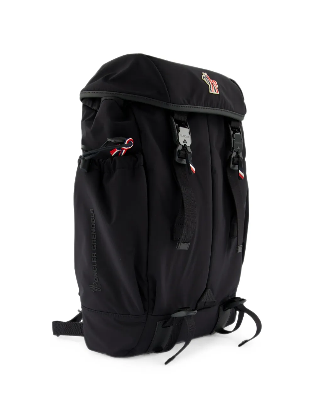 Moncler Grenoble Rugzak met leren afwerking en gespsluiting Zwart