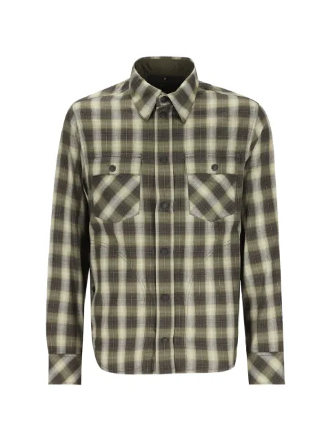Moncler Grenoble checked press-stud shirt