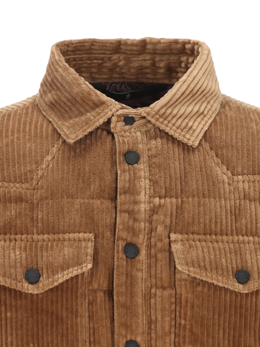 Moncler Grenoble Gewatteerd ribfluwelen jack Bruin