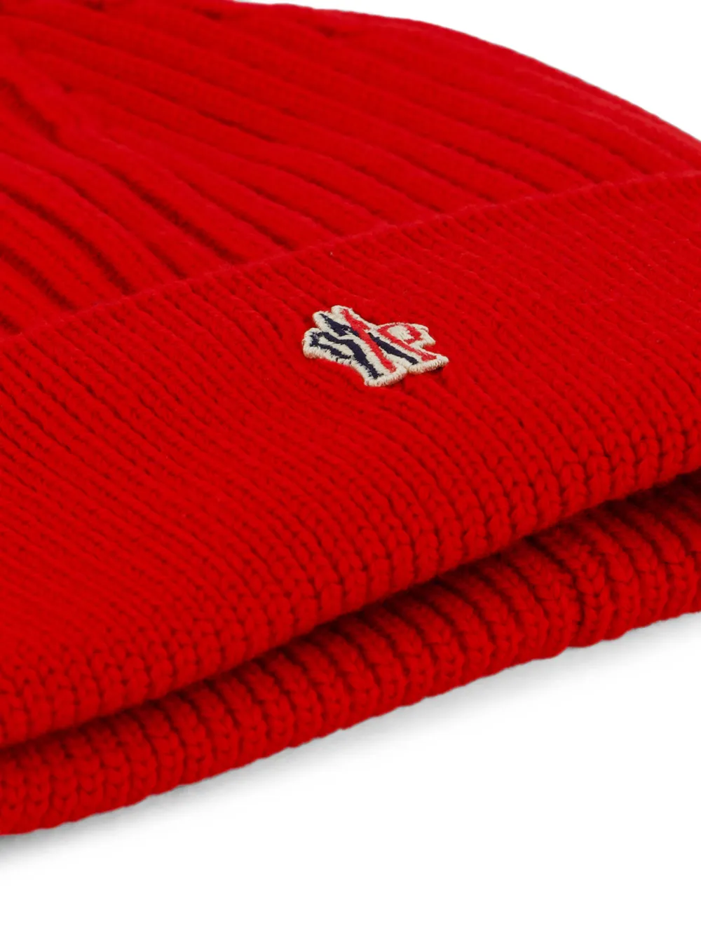 Moncler Grenoble Ribgebreide muts Rood