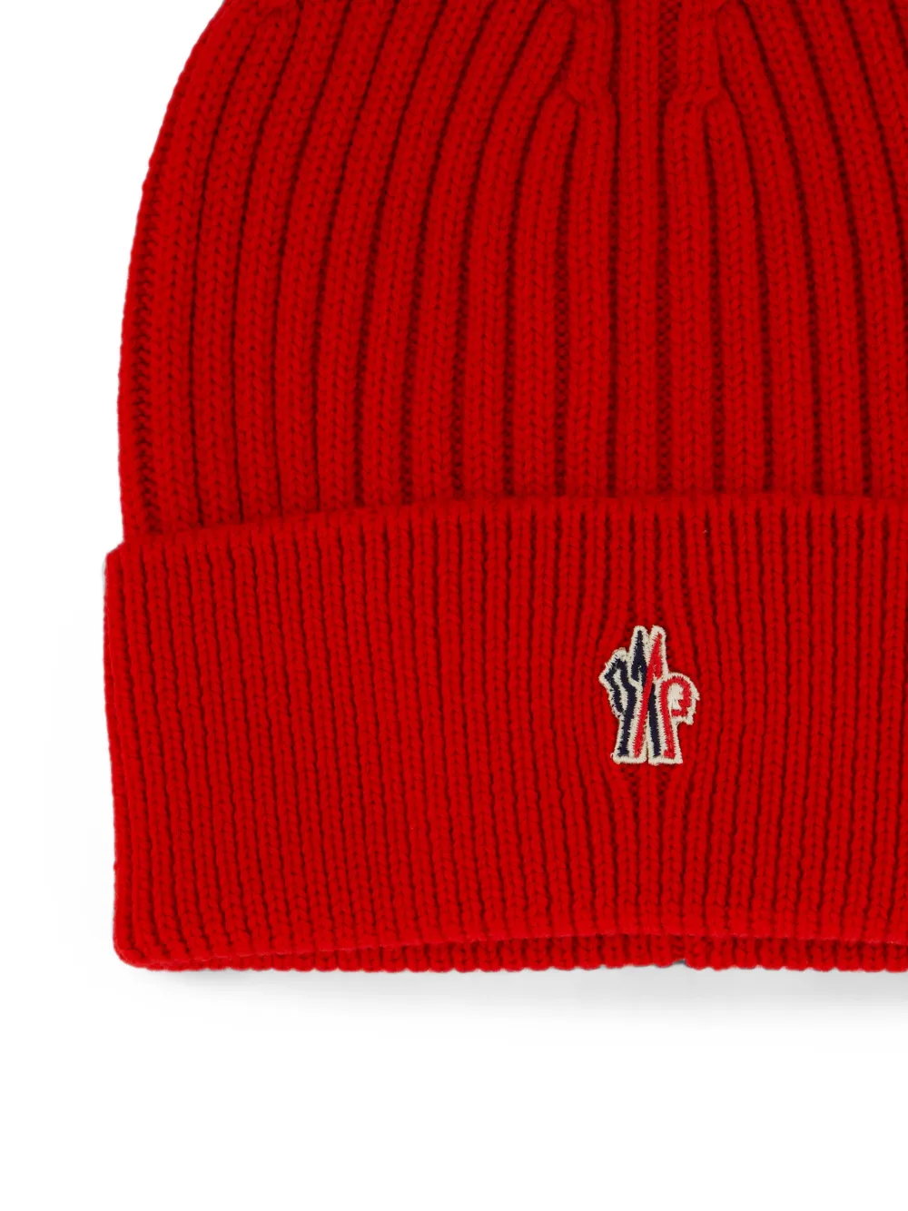 Moncler Grenoble Ribgebreide muts Rood