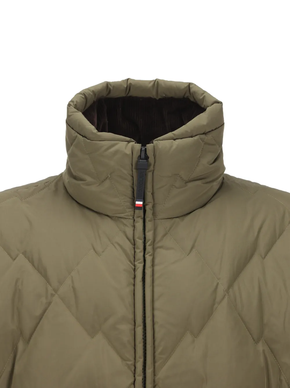 Moncler Grenoble Bramans gewatteerd jack met diamantpatroon Groen