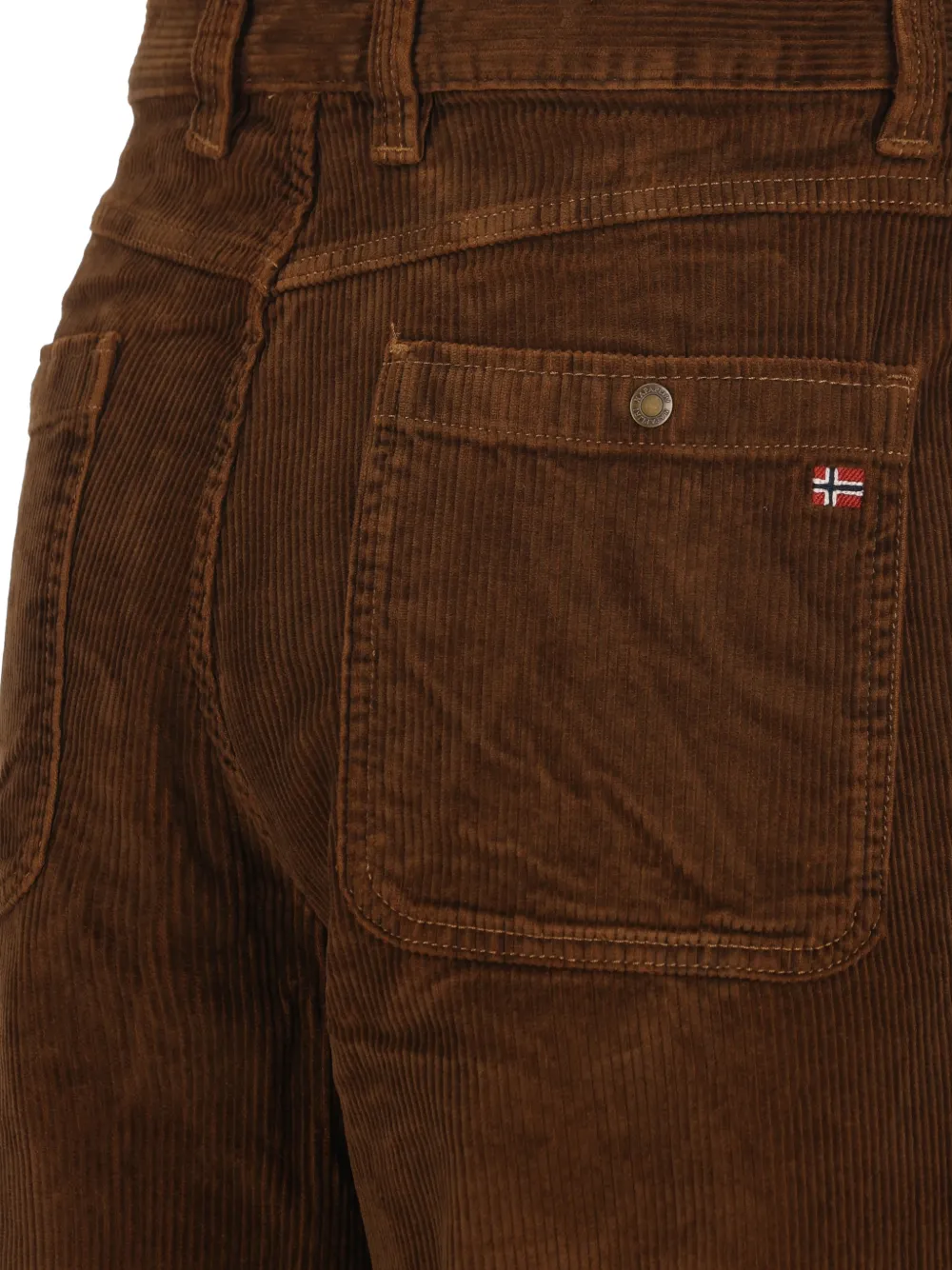 Napapijri Ribfluwelen straight broek Bruin