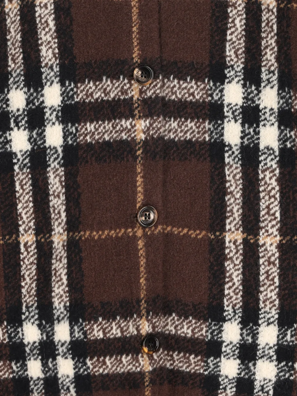 Burberry Geruit kasjmier shirtjack Bruin