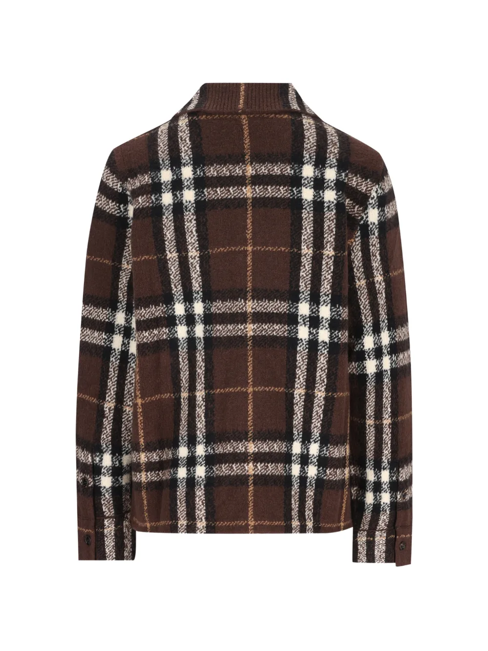 Burberry Geruit kasjmier shirtjack Bruin