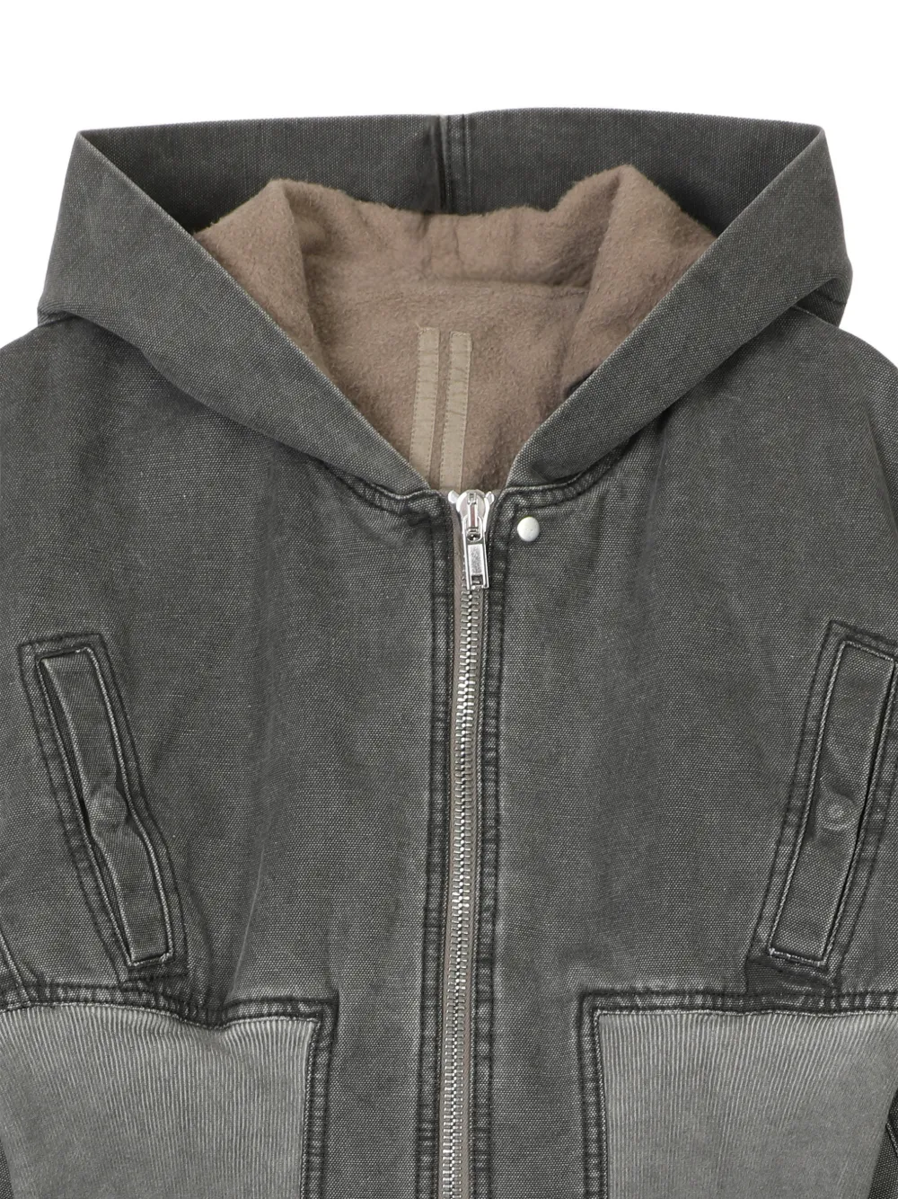 Rick Owens DRKSHDW Jack met capuchon Grijs
