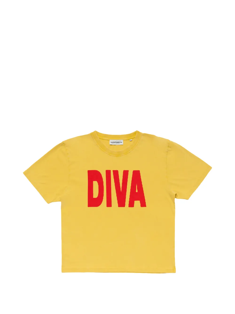 CARNE BOLLENTE Diva slogan-print T-shirt - Gelb
