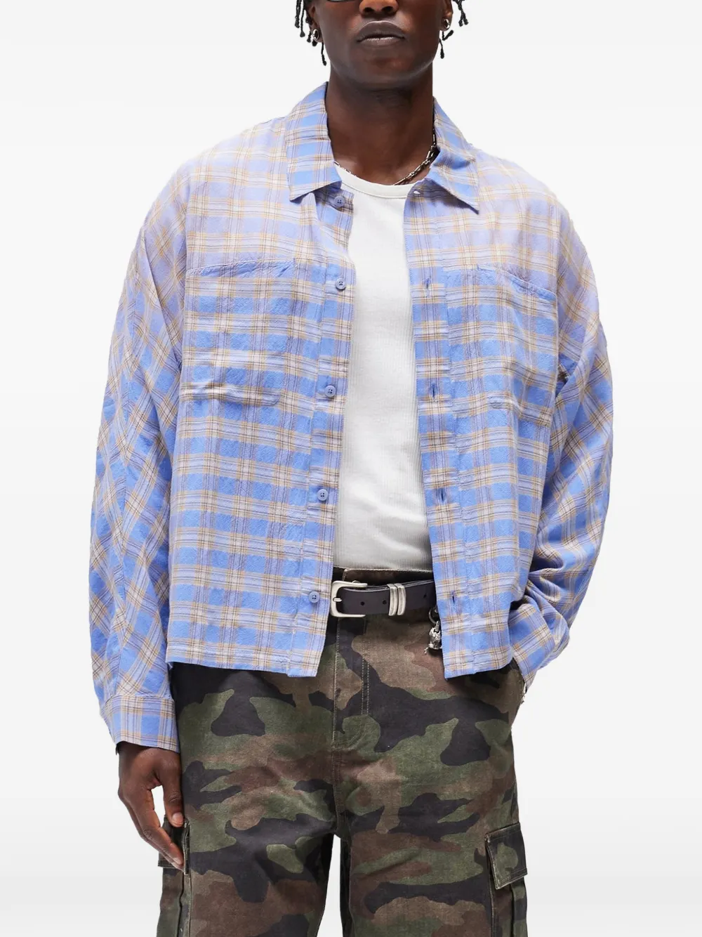 Represent Santa Monica geruit overhemd Blauw
