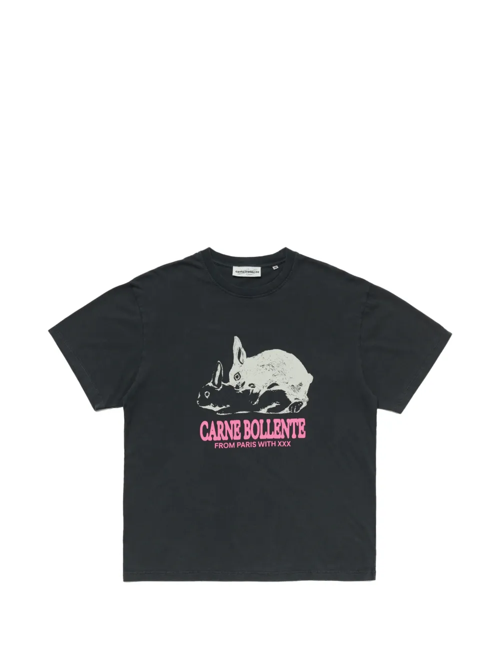 CARNE BOLLENTE t-shirt Bunny Style à imprimé graphique - Noir