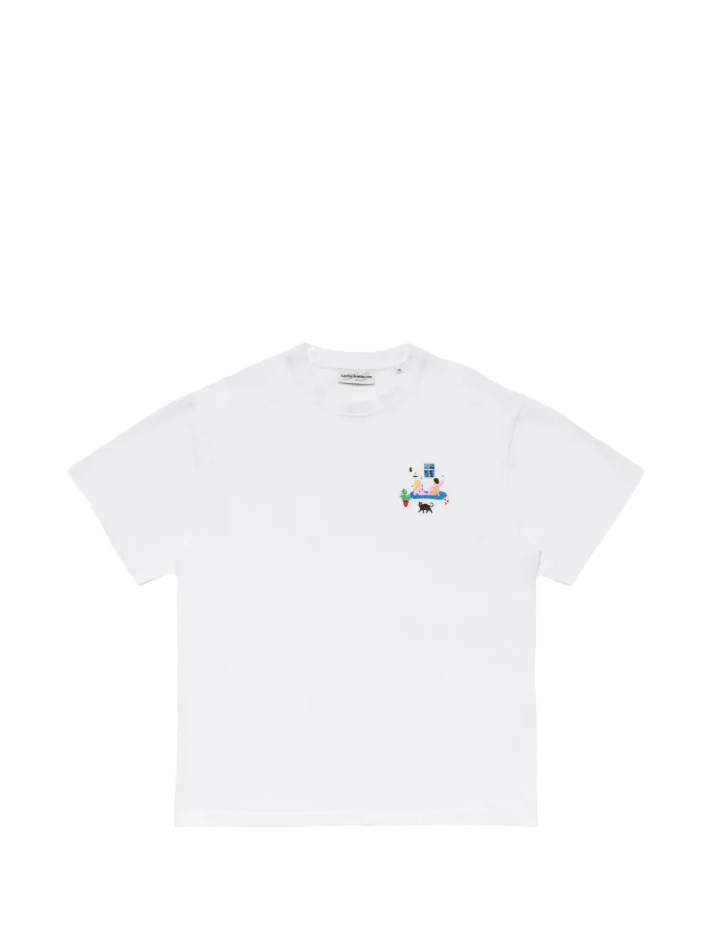 CARNE BOLLENTE Rear Window embroidered T-shirt - Weiß