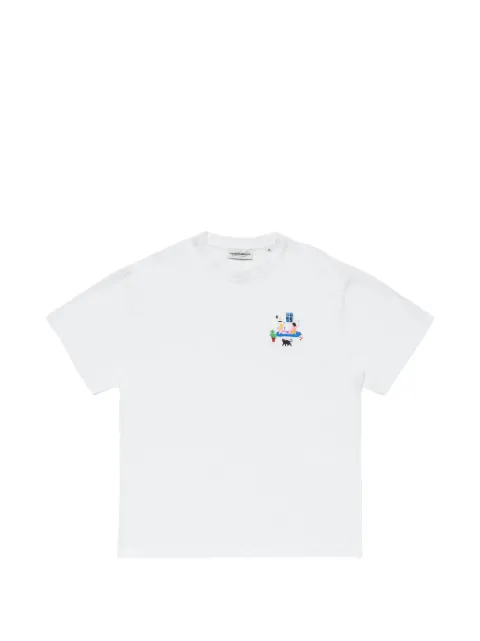 CARNE BOLLENTE playera Rear Window con motivo bordado