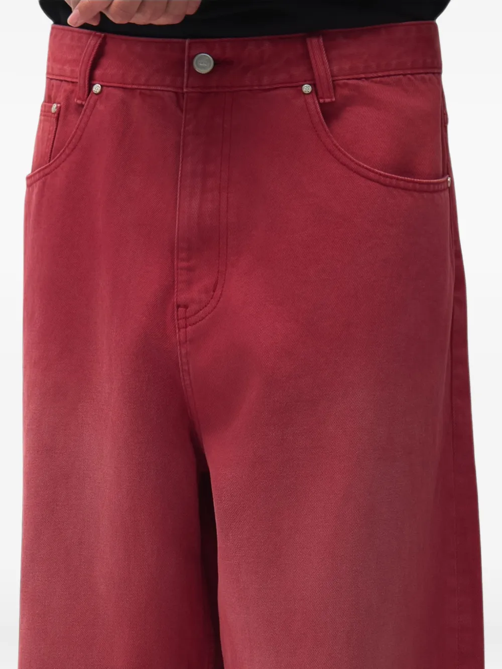 Arte Antwerp Baggy jeans met vervaagd effect Rood