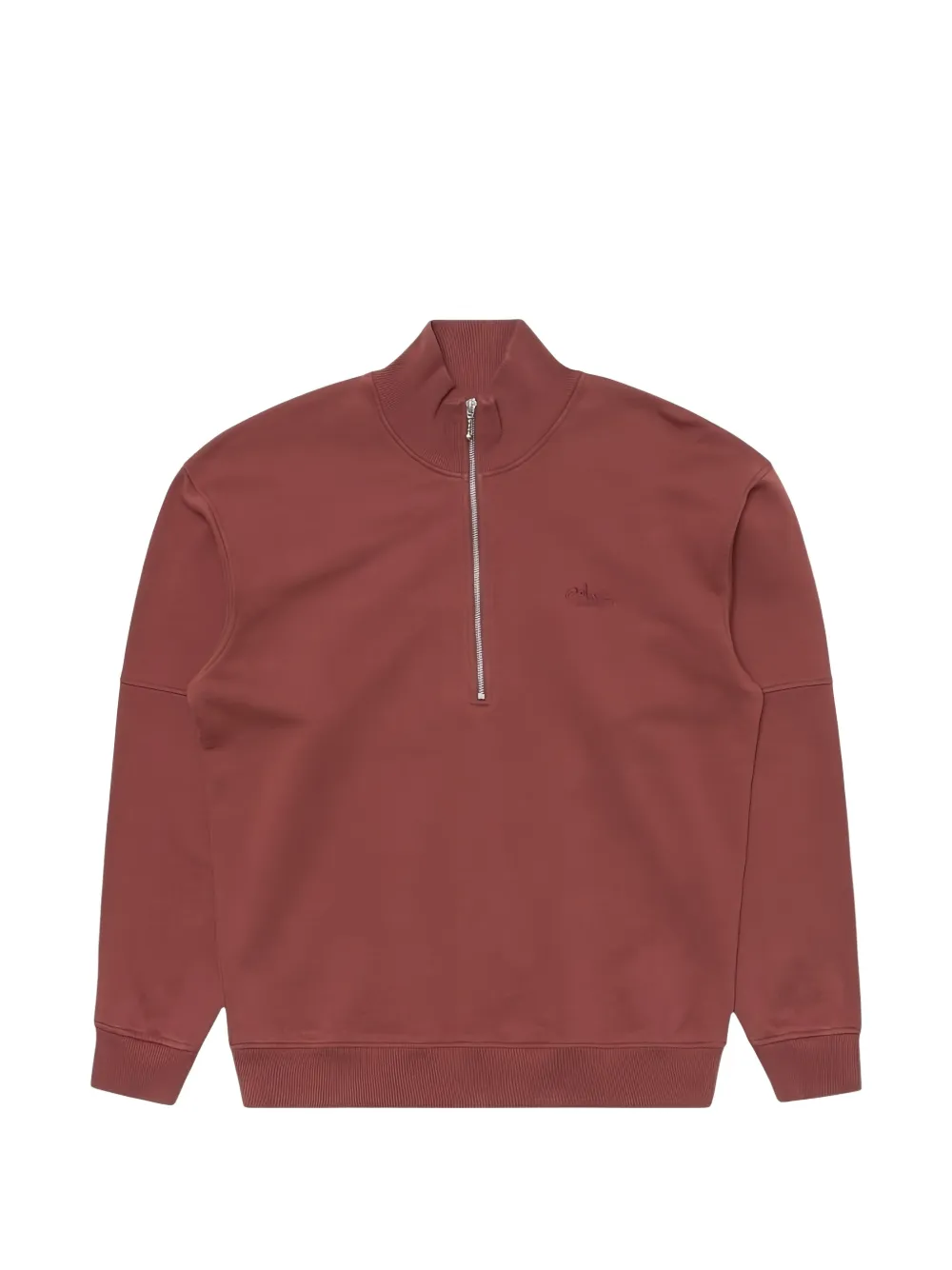 Edwin Koji Half-zip Sweater In Pink