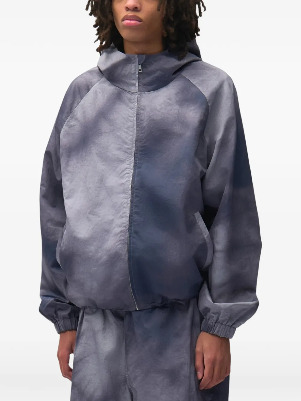 Arte Antwerp faded-effect hooded jacket - Blau