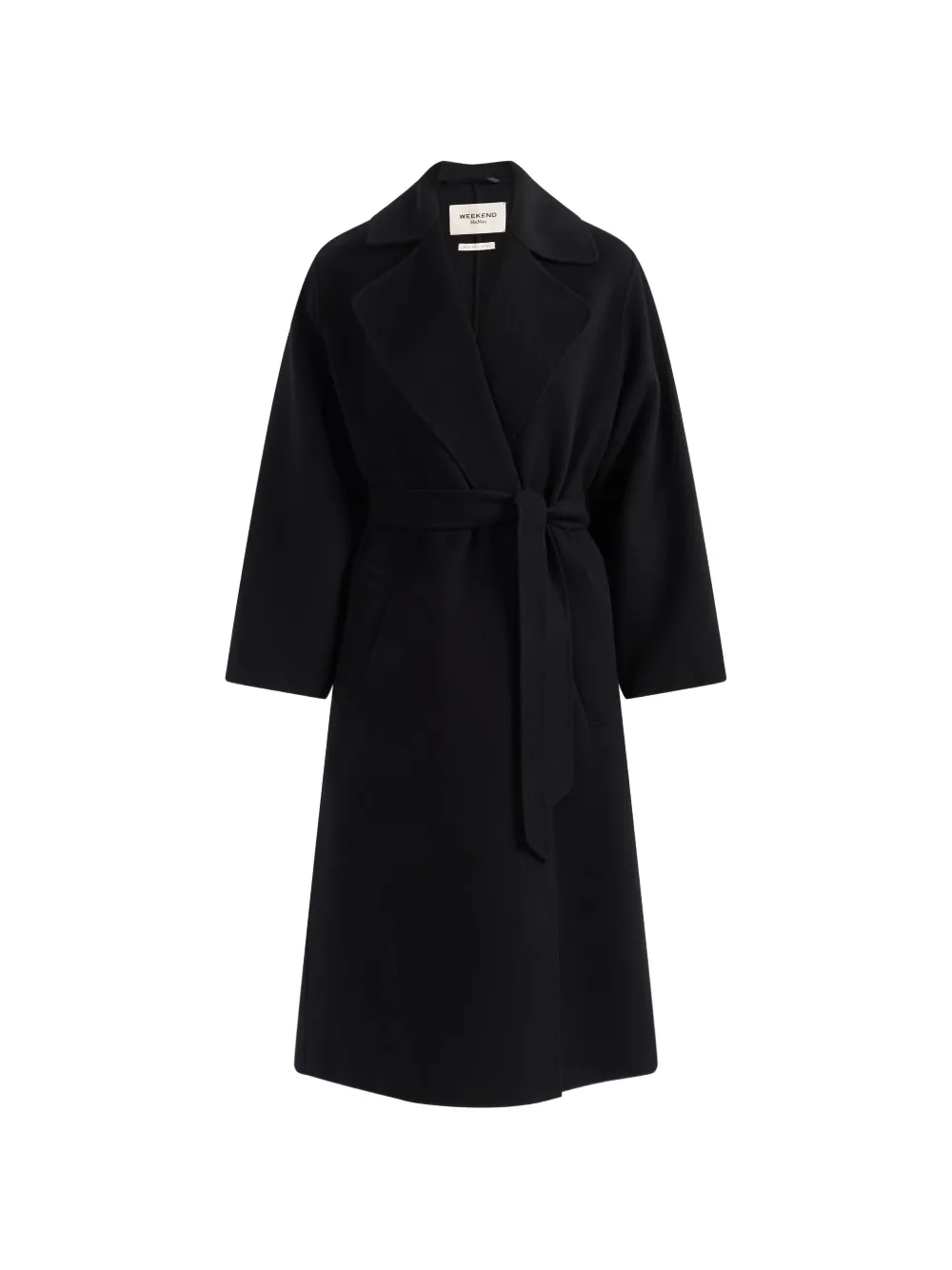 Weekend Max Mara belted storm-flap coat - Nero