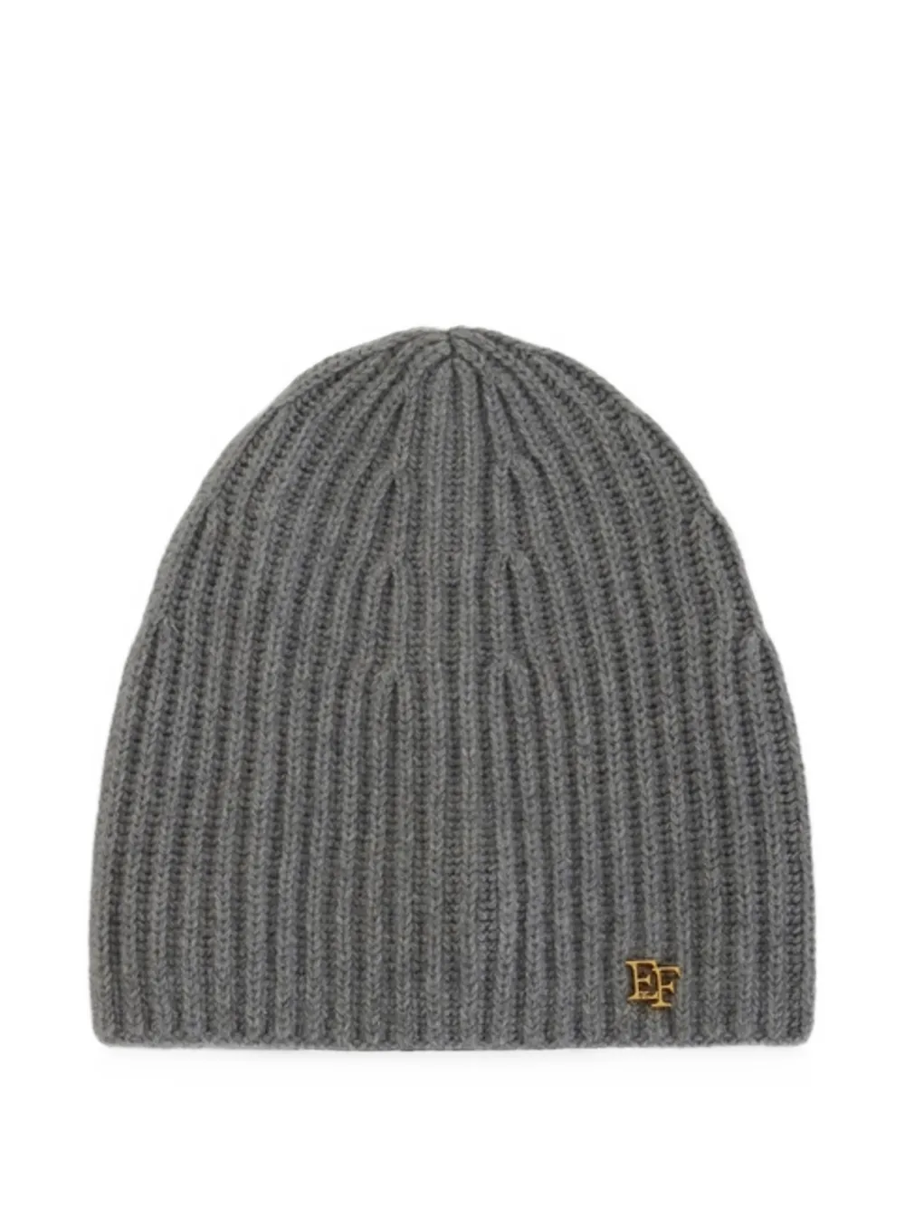 Elisabetta Franchi ribbed-knit cashmere beanie hat - Grigio