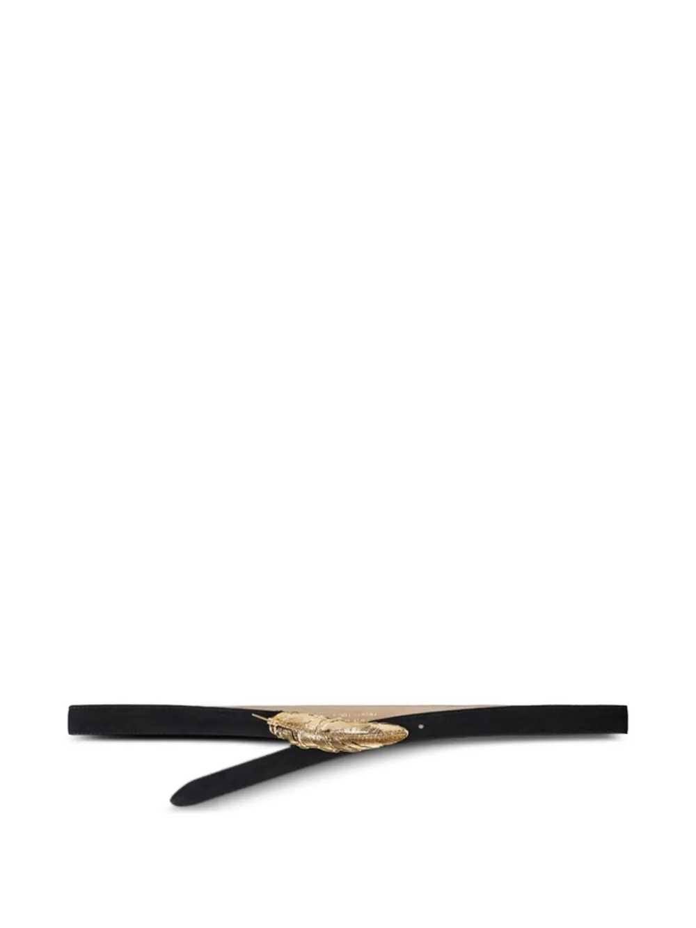 Elisabetta Franchi belt with jewel feather - Nero