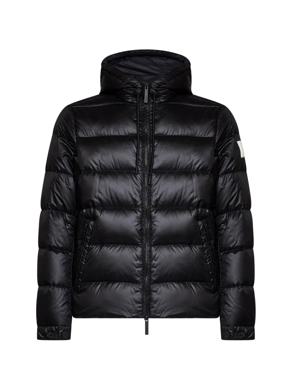 After Label Verbier Hooded Padded Jacket In Black
